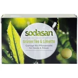 Sodasan Stückseife Grüner Tee Limette, 100g Pack)