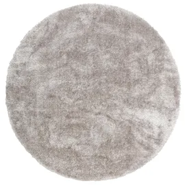 MY HOME Hochflor-Teppich Malin, rund, Höhe: 43 mm, Uni-Farben, leicht glänzend, besonders flauschig durch Mikrofaser grau Ø 190 cm x 43 mm