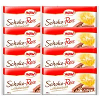 schokolade-tafel Schoko Reis Tafel weiße Schokolade 8 Packungen 200 g
