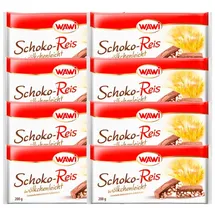 schokolade-tafel Schoko Reis Tafel weiße Schokolade 8 Packungen 200 g