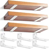 6 Stücke Regalhalterung Regalträger 15cm, Industrielle Regal Wandhalterung, Wandregal Halter mit Befestigungsschrauben für Wandanbringung DIY offenes Regal (Weiß) 6in