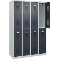 C+P CP Garderobenspind »Basis PLUS« 4x2 mit Zylinderschloss, grau,