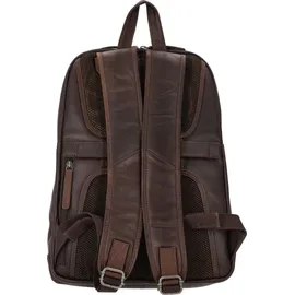The Chesterfield Brand Wax Pull Up Detroit | Rucksack 14" 39 cm - Dunkelbraun
