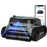 WYBOT Poolroboter S2 Vision Kabelloser Poolroboter mit KI-Lernen und Kamera-Navigation, Wandkletterfunktion & Wasserlinienreinigung, für Pools bis zu 300 m2 schwarz