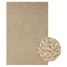 The CarPET Kansas Outdoor Teppich im Jute-look, für Terrasse, Natur, 060 x 090 cm