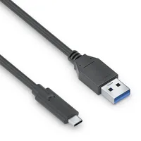 PureLink USB-C auf USB-A Kabel, USB 3.1 Gen 1 mit 5 GB/s Datenübertragung, schwarz, 0,50m