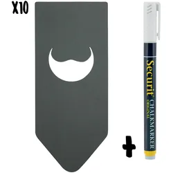 Securit® Flaschen-Kreidetafeletikett – 10er Set