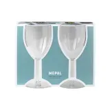 Mepal Kunststoff-Weißweingläser 2er Set transparent