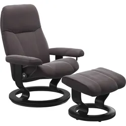 Relaxsessel STRESSLESS "Consul", rot (bordeaux), B:85cm H:100cm T:77cm, Sessel, mit Classic Base, Größe L, Gestell Schwarz