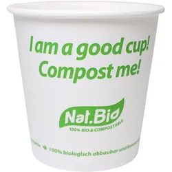 emissimo Bio Einwegbecher "GreenTree" 0,177 L - Pappe PLA-beschichtet umweltfreundlich Kaffeebecher  1000 Stück