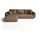 cornero Eckcouch 3-Sitzer Textil L-Form Braun