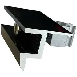 Endklemme mit Klick-System 0% MwSt §12 III UstG (schwarz, eloxiert), 35mm