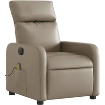 vidaXL Massagesessel mit verstellbarer Rückenlehne Kunstleder 146 x 76,5 x 0 cm Cappuccino-Braun