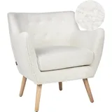 Beliani Sessel DRAMMEN Bouclé 72 x 75 x 70 cm Weiß