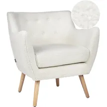 Beliani Sessel DRAMMEN Bouclé 72 x 75 x 70 cm Weiß