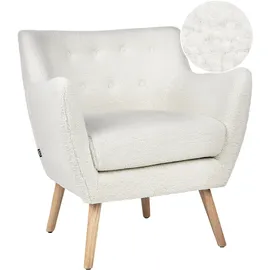 Beliani Sessel DRAMMEN Bouclé 72 x 75 x 70 cm Weiß