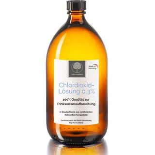 ❀ naturverlesen® Chlordioxidlösung 0,3% Pharmaqualität (CDL/CDS Fertiglösung 3000ppm) in medizinischer Braunglasflasche (250ml Braunglasflasche)