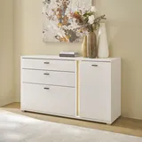 INOSIGN Sideboard »LONG ISLAND«, (1 St.), in moderner Trendfarbe,inklusive senkrechter Beleuchtung,Breite 150 cm, weiß