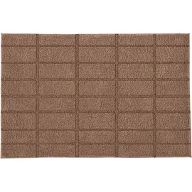 KLEINE WOLKE Badteppich Tiles Braun 70 x 120 cm