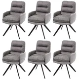 MCW Esszimmerstuhl MCW-G66, Küchenstuhl Stuhl, drehbar Auto-Position Stoff MVG - 2 Jahre Gewährleistung - mind. 14 Tage Rückgaberecht - Grau, Textil, 59x93x68 cm, Esszimmer, Stühle, G66-6