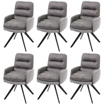 MCW Esszimmerstuhl MCW-G66, Küchenstuhl Stuhl, drehbar Auto-Position Stoff MVG - 2 Jahre Gewährleistung - mind. 14 Tage Rückgaberecht - Grau, Textil, 59x93x68 cm, Esszimmer, Stühle, G66-6