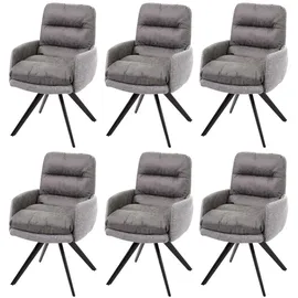 MCW Esszimmerstuhl MCW-G66, Küchenstuhl Stuhl, drehbar Auto-Position Stoff MVG - 2 Jahre Gewährleistung - mind. 14 Tage Rückgaberecht - Grau, Textil, 59x93x68 cm, Esszimmer, Stühle, G66-6