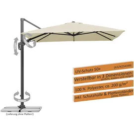 Schneider Schirme Rhodos Twist 350 x 260 cm natur