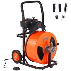 VEVOR Rohrreinigungsmaschine Rohrreinigungsgerät 30mx1,9cm Automatische Zufuhr