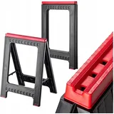 KADAX Sägebock für Werkstatt, Klappbock aus Kunststoff, 2 Stücke, schwarz