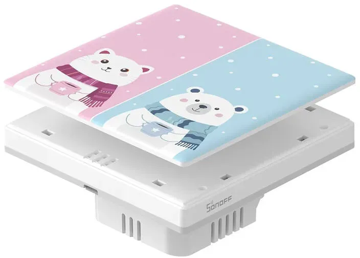 Sonoff TX Ultimate Smart Touch Wandschalterabdeckung Cartoon 2fach