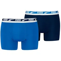 Puma Boxershorts PUMA MEN EVERYDAY MULTI LOGO BOXERS 2P (2er Pack) Komfortabler Logobund blau L