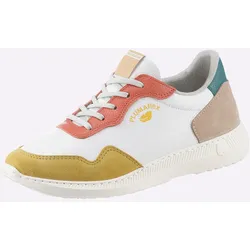 Sneaker HEINE, Damen, Gr. 35, bunt (weiß, bunt), Leder, Synthetik, Synthetik, modisch, Schuhe