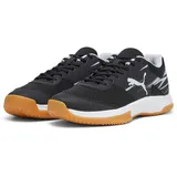 Puma Varion II Indoor Court Shoe, Puma black/cool light gray/yellow blaze/gum 45