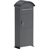 Wiltec Briefkasten Grau