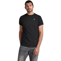G-Star Lash Ribbed Kurzarm-T-Shirt Dark Black II M