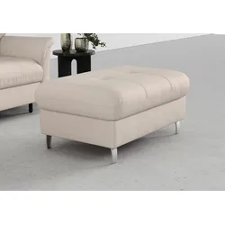Hocker SIT & MORE "Marano", beige (creme), B:102cm H:43cm T:67cm, 100% Polyester, Hocker, mit Stauraum