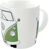 VW Collection - Volkswagen Große Keramik Kaffee-Tee-Cappuccino-Tasse-Becher-Haferl im T1 Bus Design (Bus Front/Grün)