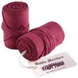 Battle Merchant Kostüm Wikinger Wadenwickel / Beinwickel, Fischgrätmuster, rot/weinrot