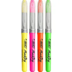 BIC Highlighter Flex Textmarker farbsortiert, 4 St.