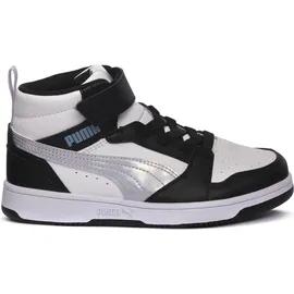 Puma Rebound V6 Mid Space Belle Black/Lilac Crush/White 32