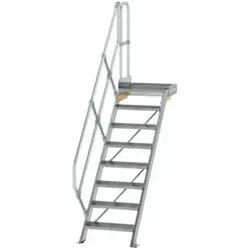 MUNK Aluminium-Treppe Plattform 45° 8 Stufen