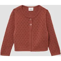 s.Oliver Verkürzter Cardigan aus Ajourstrick rot 86