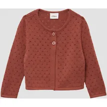 s.Oliver Verkürzter Cardigan aus Ajourstrick rot 86