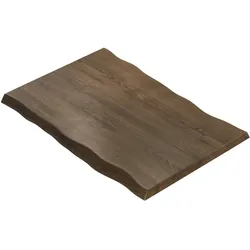 PERU | Gastro Tischplatte Baumkante | 160 x 90 cm | 6cm | Rechteckig | Walnuß