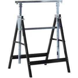 Homcom Gerüstbock 2 Stück Stahl 68x58x80-130 cm Schwarz höhenverstellbar