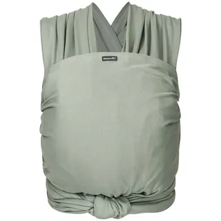 Hoppediz Elastisches Babytragetuch für Neugeborene ab Geburt (2–9 kg) – Weiches Babytragetuch aus kbA-Baumwolle – Elastisches Tragetuch für Babys – Salbei 5,40 m