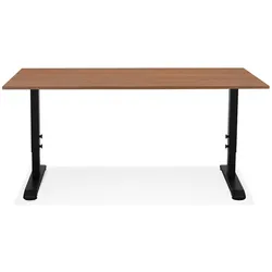 Kadima Design Schreibtisch höhenverstellbar | 160x80 cm | Holz-Metall Design Ergonomisch | Computertisch Braun-Schwarz