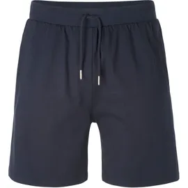 AUTHENTIC LE JOGGER "kurze Relaxshort, mit Kordel, Jogginghose", Herren, Gr. 48/50 (M), N-Gr, blau (navy, schwarz), Jersey, Obermaterial: 100% Baumwolle, unifarben, Basic, bequem kniefrei, Hosen, aus reiner Baumwolle, Topseller