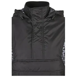 URBAN CLASSICS Mixed Jumper Over Jacke Black / Snow Leo / Light Asphalt 4XL