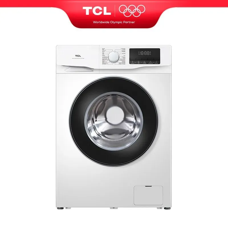 TCL Waschmaschine slim, 6 kg, nur 45 cm Tiefe, mit BLDC Invertermotor, Dampfwäsche, Schnellwäsche 15 Min., automatische Gewichtserkennung, Nachlegefunktion [Energieeffizienzklasse B] FF1006WB0
